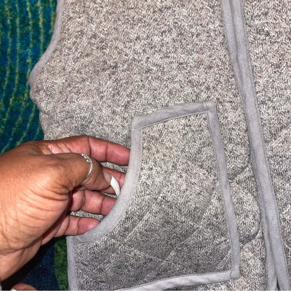 Simply Southern Kids Quilted Gray Vest - Picture 2 of 5